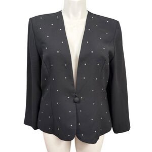 Vintage Karen Miller Black Blazer Size 16